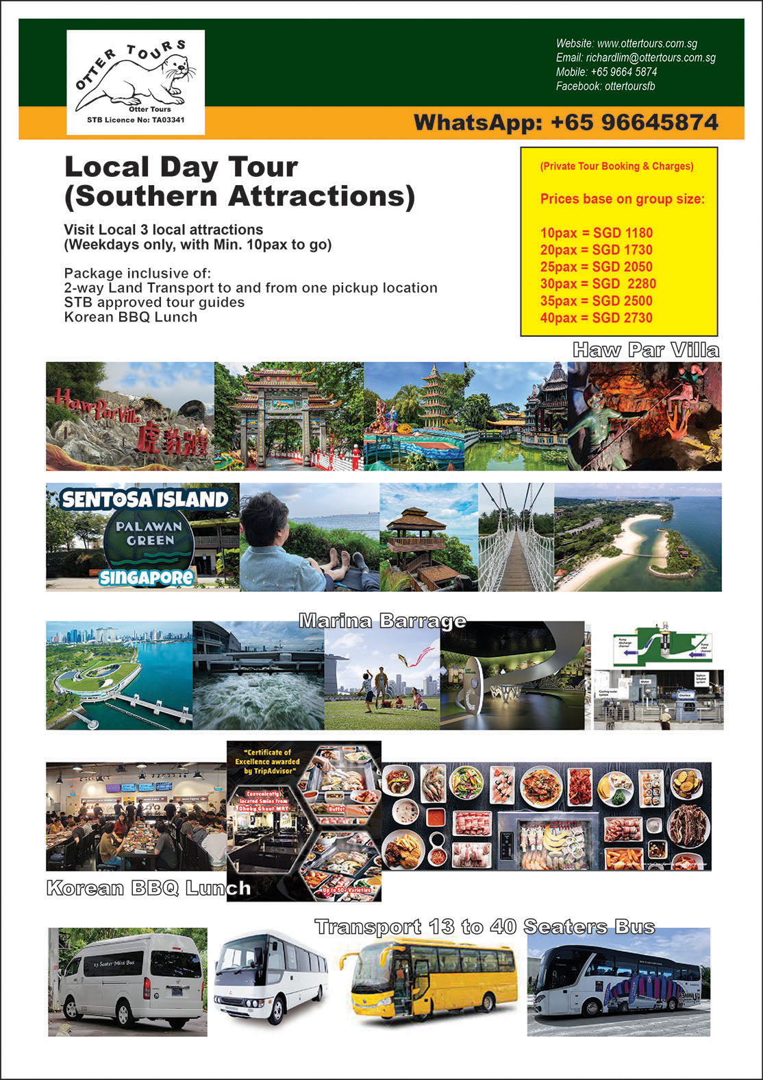 Local Day Tour -Southern Attractions with Korean BBQ Lunch