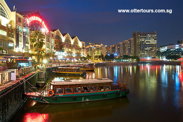 ChinaTown, Seafood Dinner at Popular Hawker Centre and Singapore River Cruise (Half Day Tour Package)